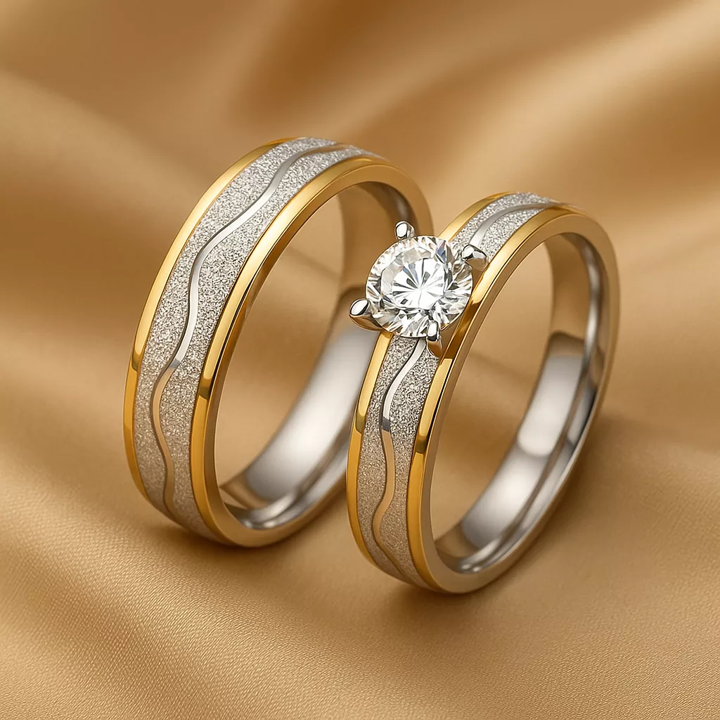 Matching Engagement and Wedding Rings