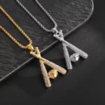 Baseball bat and ball stainless steel pendant necklace wholesale supplier Yanluo Jewelry