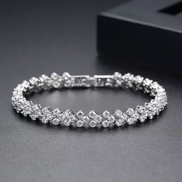 Crystal stainless steel tennis bracelet wholesale supplier Yanluo Jewelry