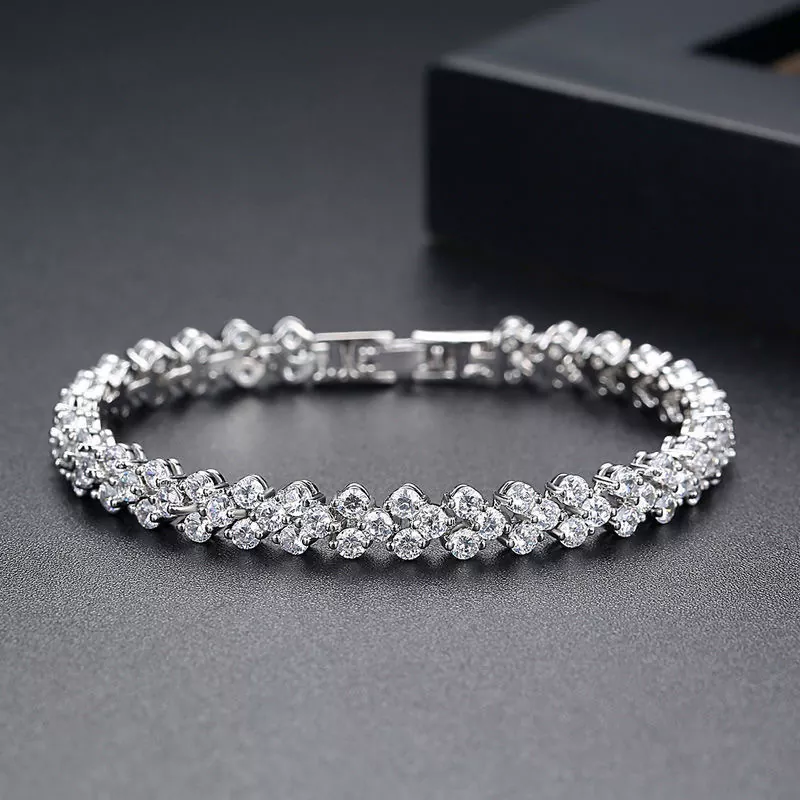 主图-02 Crystal stainless steel tennis bracelet wholesale supplier Yanluo Jewelry