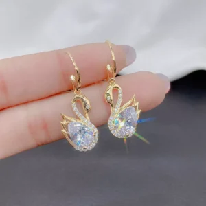 Swan crystal stainless steel earrings wholesale supplier Yanluo Jewelry