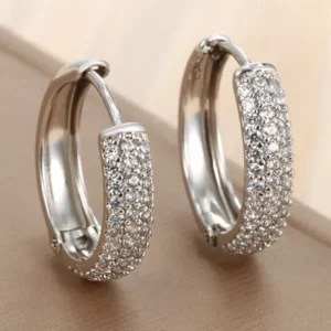 Crystal hoop stainless steel earrings wholesale supplier Yanluo Jewelry