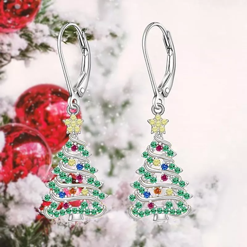 主图-03 Christmas tree colorful stainless steel earrings wholesale supplier Yanluo Jewelry