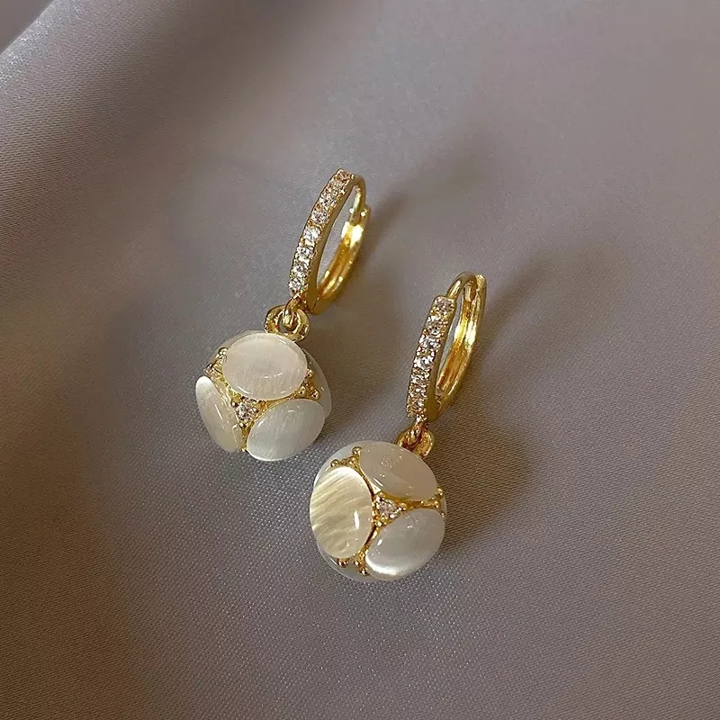 主图-03 Pearl ball stainless steel drop earrings wholesale supplier Yanluo Jewelry