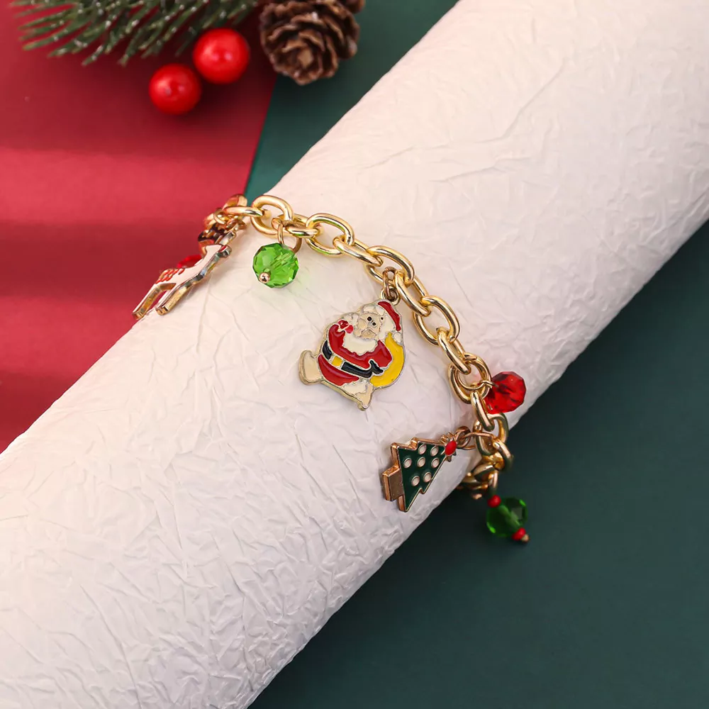 Christmas charm stainless steel bracelet wholesale supplier Yanluo Jewelry